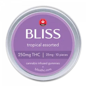 Front of Tropical Assorted 250mg Tin